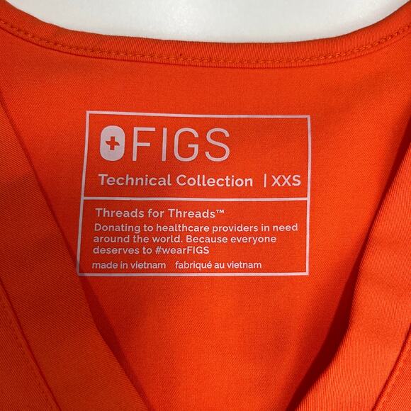 Figs Scrub Set Sunset Orange Womens Zamora Joggers XSP Catarina Top XXS - Picture 8 of 16
